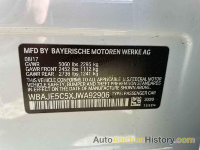 BMW 5 SERIES I, WBAJE5C5XJWA92906