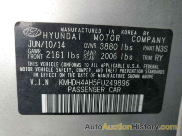 HYUNDAI ELANTRA SE, KMHDH4AH5FU249896