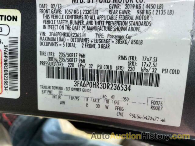 FORD FUSION SE, 3FA6P0HR3DR236534