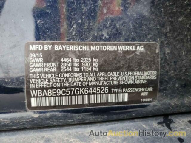 BMW 3 SERIES I SULEV, WBA8E9C57GK644526