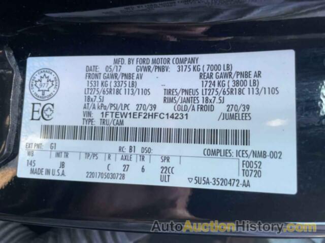 FORD F-150 SUPERCREW, 1FTEW1EF2HFC14231