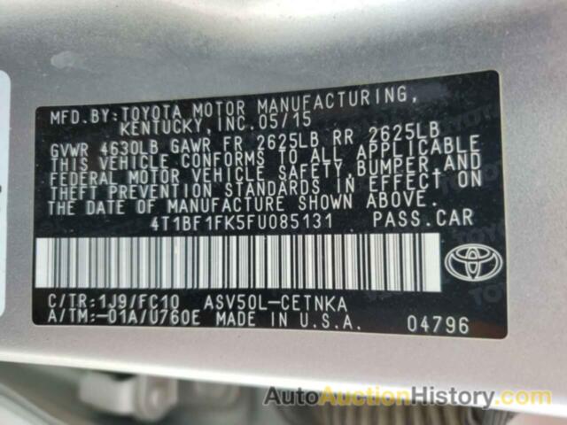 TOYOTA CAMRY LE, 4T1BF1FK5FU085131
