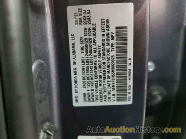 HONDA PASSPORT EXL, 5FNYF8H55MB020025