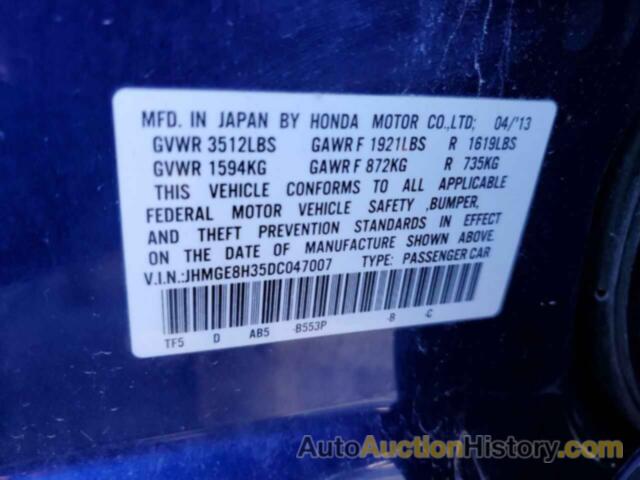 HONDA FIT, JHMGE8H35DC047007