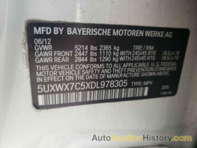 BMW X3 XDRIVE35I, 5UXWX7C5XDL978305