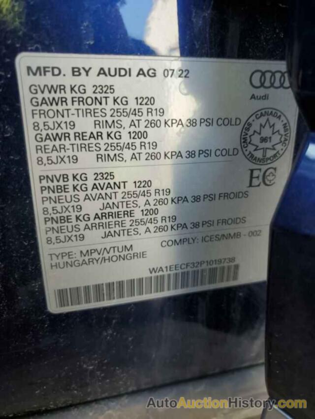 AUDI Q3 PREMIUM PLUS S LINE 45, WA1EECF32P1019738