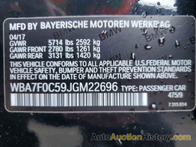 BMW 7 SERIES I, WBA7F0C59JGM22696