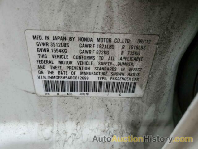 HONDA FIT SPORT, JHMGE8H54DC012699