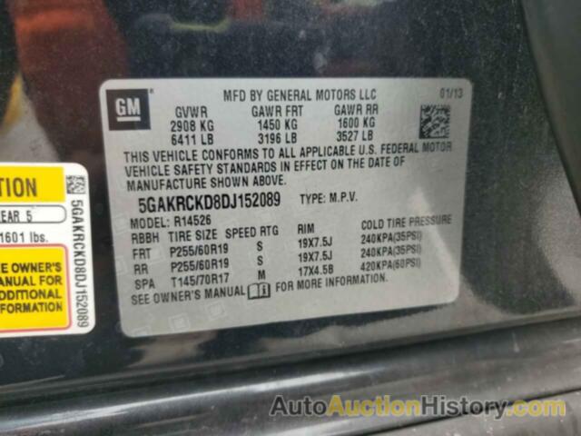 BUICK ENCLAVE, 5GAKRCKD8DJ152089