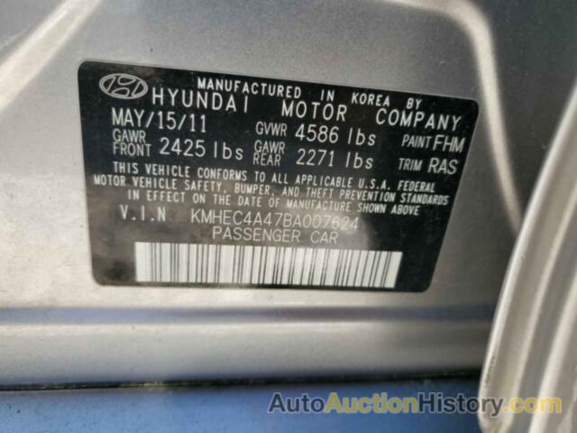 HYUNDAI SONATA HYBRID, KMHEC4A47BA007624