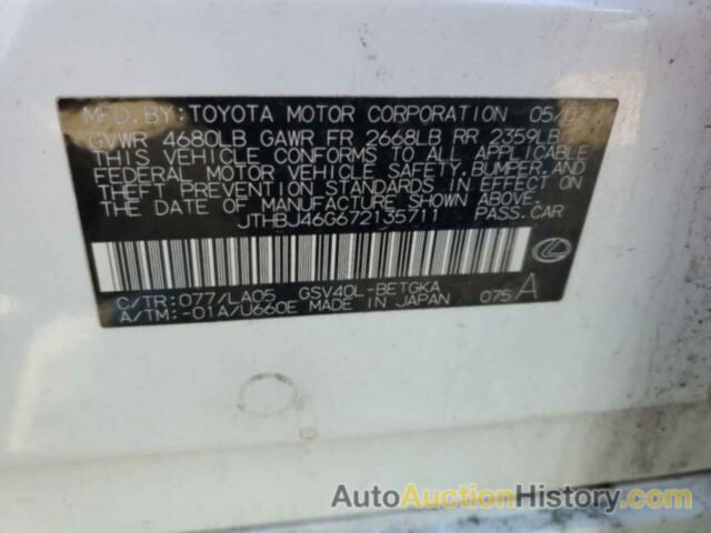 LEXUS ES350 350, JTHBJ46G672135711