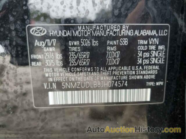 HYUNDAI SANTA FE, 5NMZUDLB8JH074574