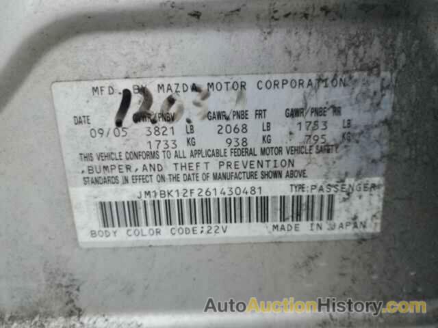 MAZDA 3 I, JM1BK12F261430481