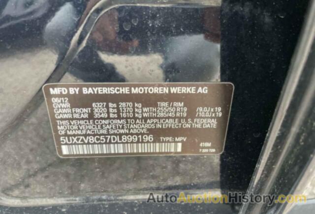 BMW X5 XDRIVE50I, 5UXZV8C57DL899196