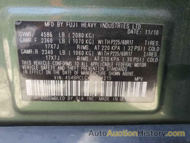 SUBARU OUTBACK 2.5I LIMITED, 4S4BRCLCXB3374215