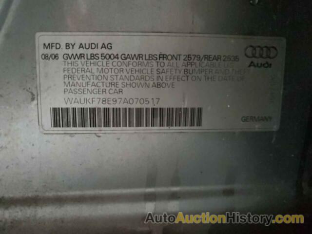 AUDI A4 2.0T AVANT QUATTRO, WAUKF78E97A070517