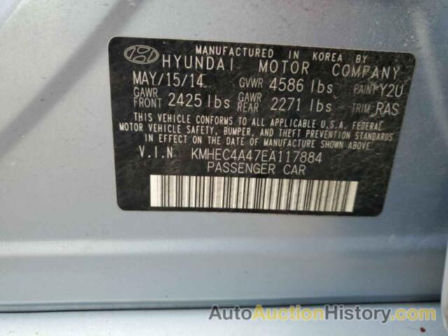 HYUNDAI SONATA HYBRID, KMHEC4A47EA117884