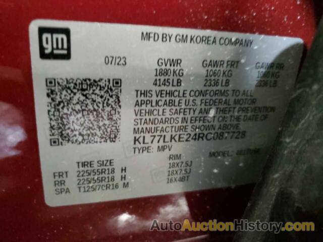 CHEVROLET TRAX ACTIV ACTIV, KL77LKE24RC087728