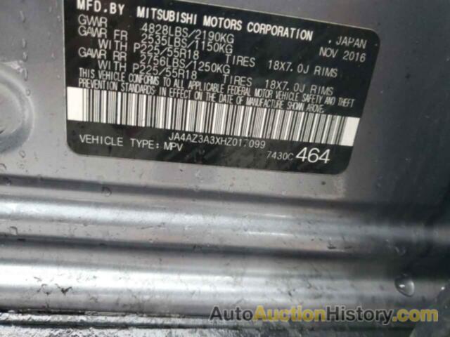 MITSUBISHI OUTLANDER SE, JA4AZ3A3XHZ017099