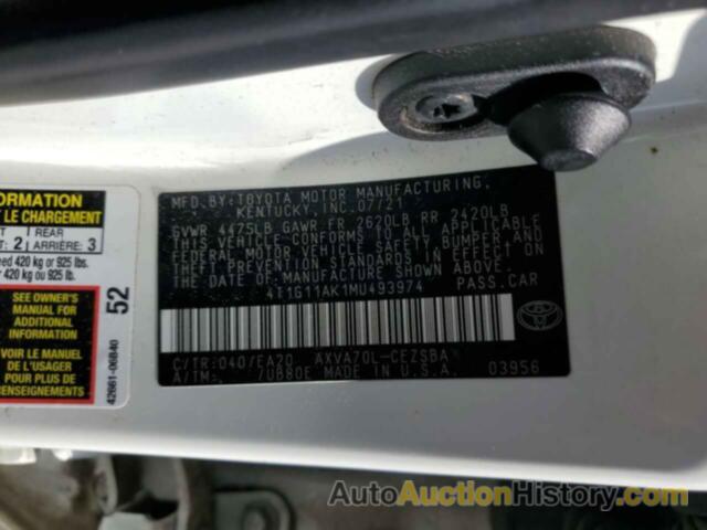 TOYOTA CAMRY SE, 4T1G11AK1MU493974