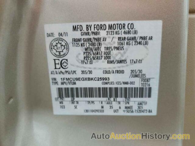 FORD ESCAPE LIMITED, 1FMCU9EGXBKC25993