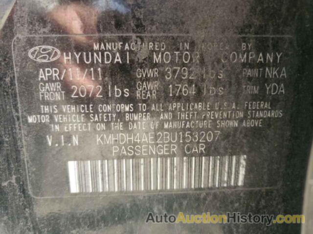 HYUNDAI ELANTRA GLS, KMHDH4AE2BU153207