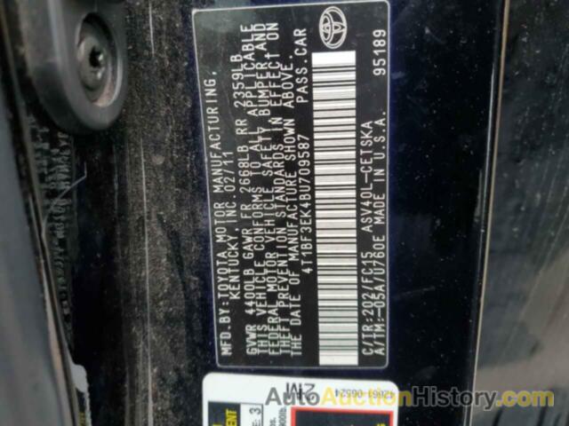 TOYOTA CAMRY BASE, 4T1BF3EK4BU709587