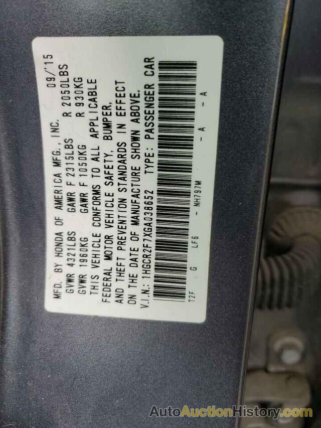 HONDA ACCORD EX, 1HGCR2F7XGA038652