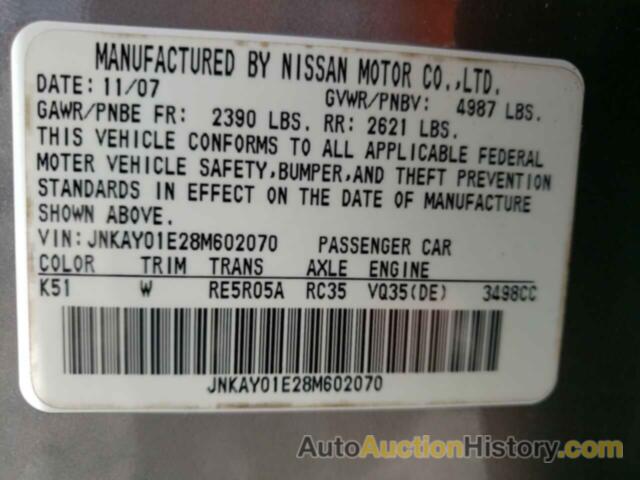 INFINITI M35 BASE, JNKAY01E28M602070