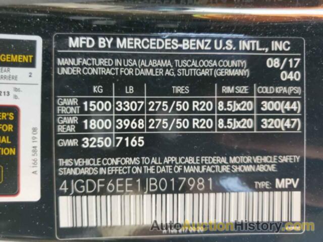 MERCEDES-BENZ GLS-CLASS 450 4MATIC, 4JGDF6EE1JB017981