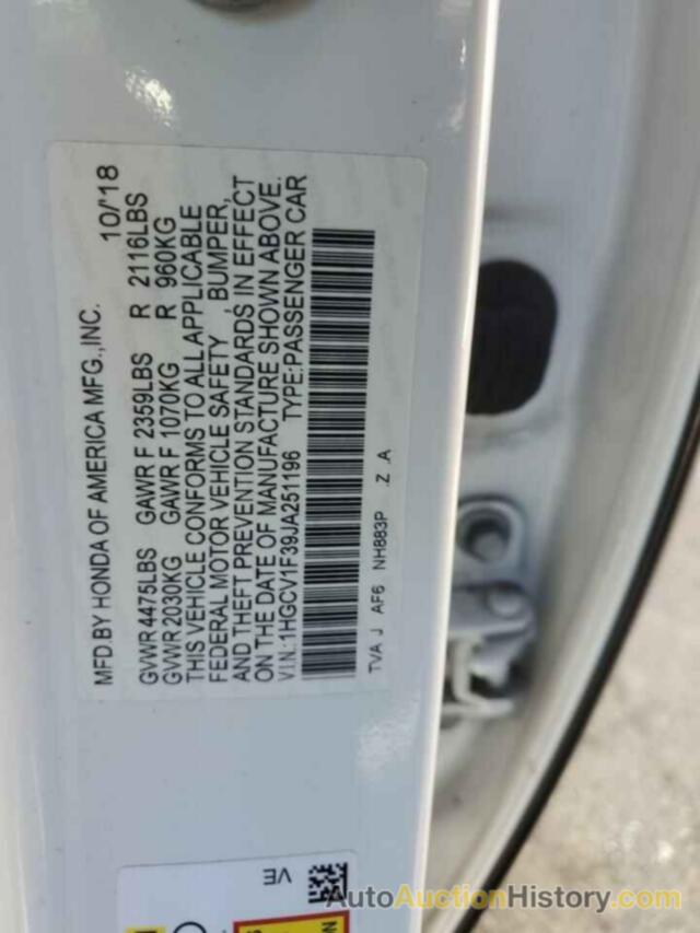 HONDA ACCORD SPORT, 1HGCV1F39JA251196