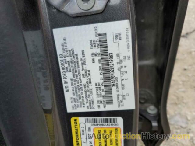 FORD FUSION SE, 3FA6P0HD2LR249083