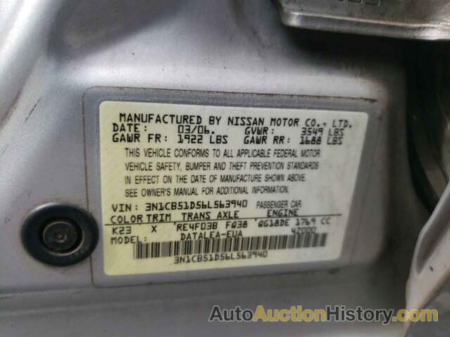 NISSAN SENTRA 1.8, 3N1CB51D56L563940