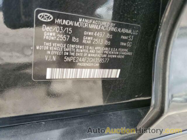 HYUNDAI SONATA SE, 5NPE24AF2GH358577