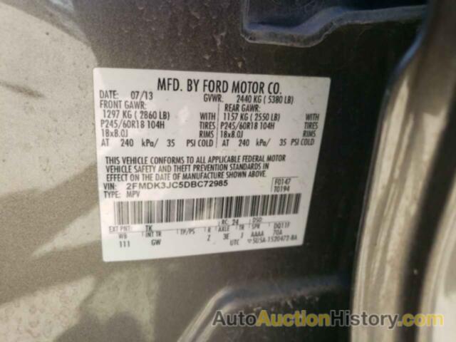 FORD EDGE SEL, 2FMDK3JC5DBC72985