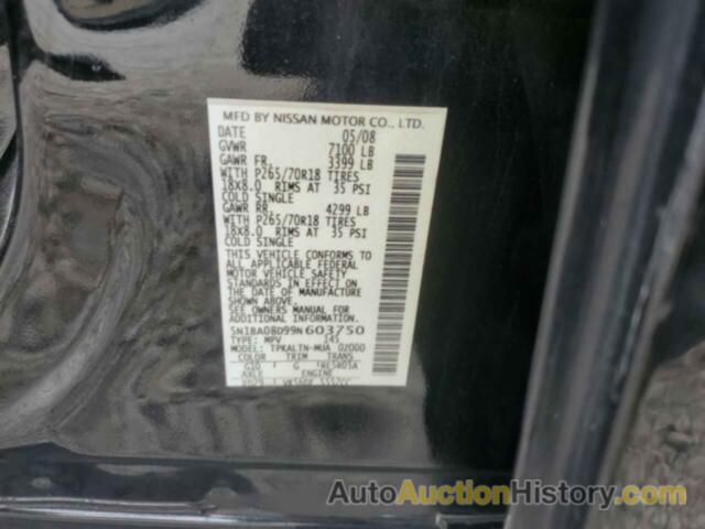 NISSAN ARMADA SE, 5N1BA08D99N603750