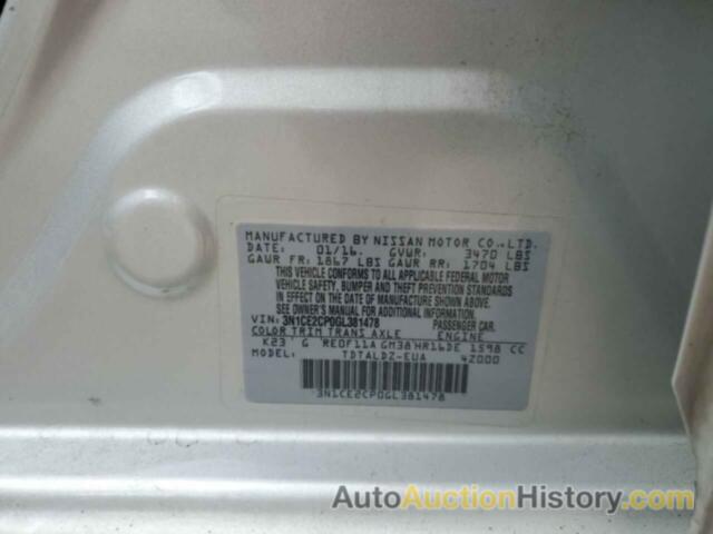 NISSAN VERSA S, 3N1CE2CP0GL381478