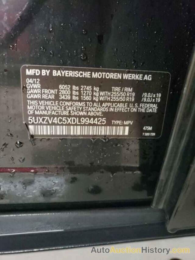 BMW X5 XDRIVE35I, 5UXZV4C5XDL994425