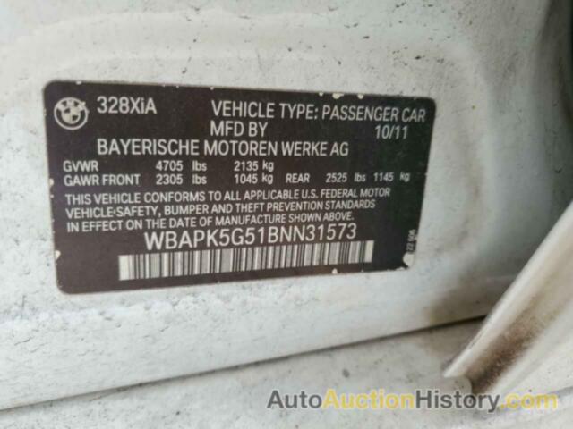 BMW 3 SERIES XI SULEV, WBAPK5G51BNN31573