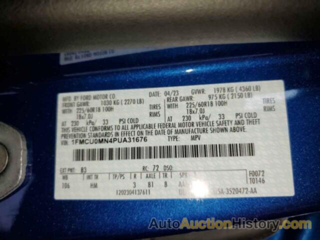 FORD ESCAPE ST ST LINE, 1FMCU0MN4PUA31676