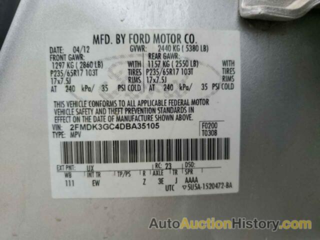 FORD EDGE SE, 2FMDK3GC4DBA35105