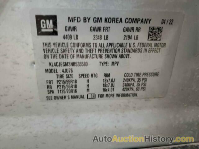 BUICK ENCORE PREFERRED, KL4CJESM3NB535580