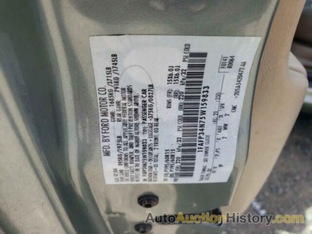 FORD FOCUS ZX4, 1FAFP34N75W159833