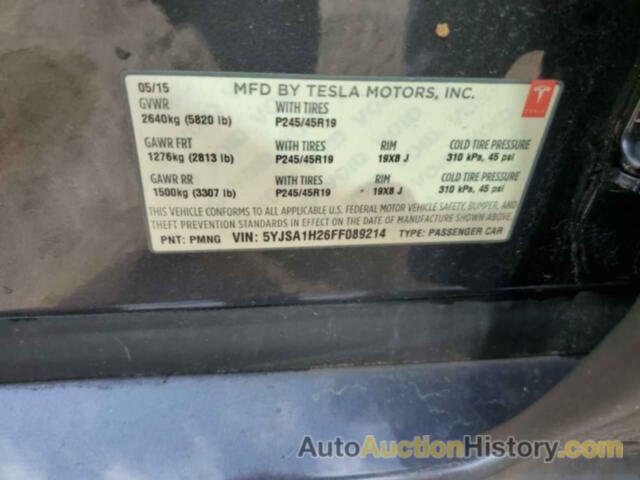 TESLA MODEL S 85D, 5YJSA1H26FF089214