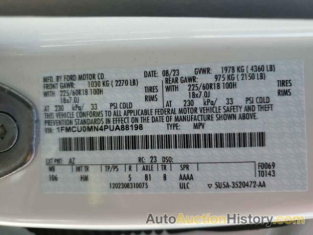 FORD ESCAPE ST ST LINE, 1FMCU0MN4PUA88198