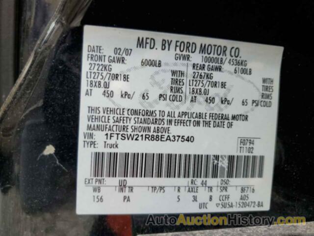 FORD F250 SUPER DUTY, 1FTSW21R88EA37540