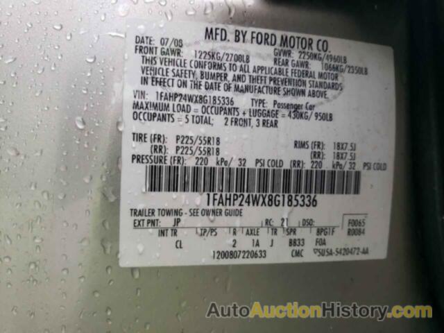 FORD TAURUS SEL, 1FAHP24WX8G185336