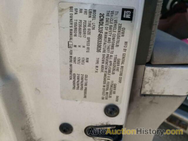 CHEVROLET EQUINOX LT, 2CNDL33F486330636