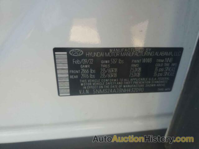 HYUNDAI SANTA FE SEL, 5NMS24AJ3NH432090