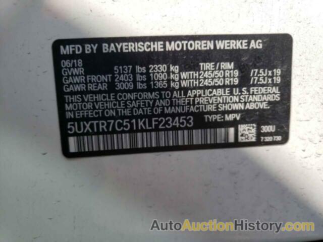BMW X3 SDRIVE30I, 5UXTR7C51KLF23453